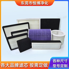 夏普飛利浦松下小米空氣凈化器濾芯HEPA高效過(guò)濾器圓形活性炭濾網(wǎng)